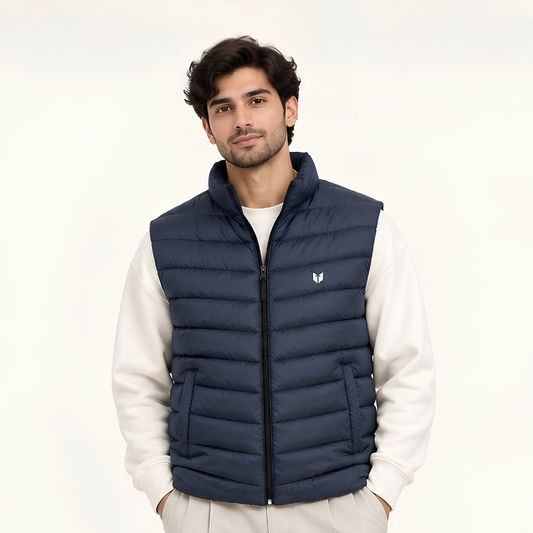 Wave Sleeveless Puffer Jacket