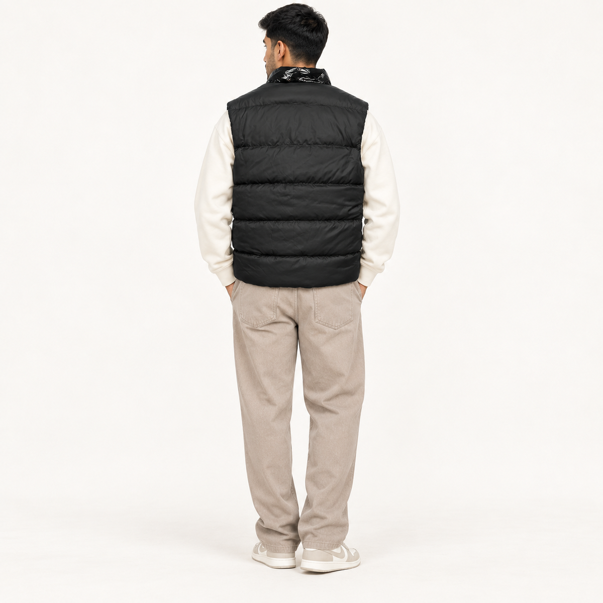 Wave Sleeveless Puffer Jacket