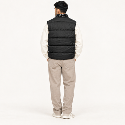 Wave Sleeveless Puffer Jacket