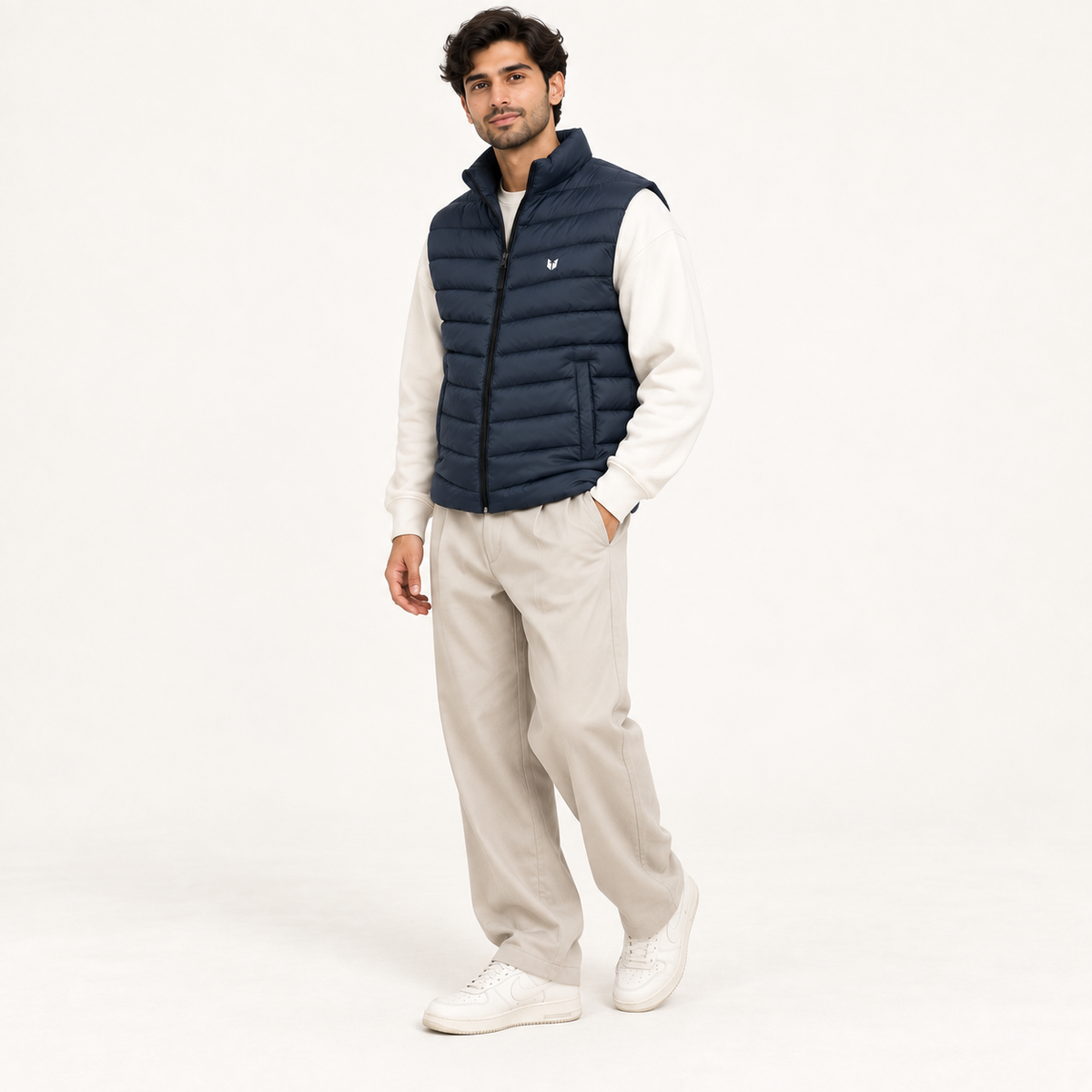 Wave Sleeveless Puffer Jacket