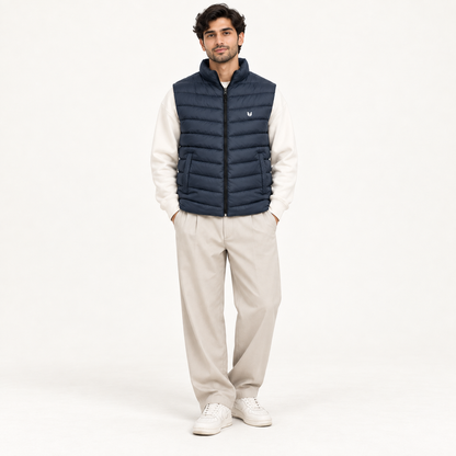 Wave Sleeveless Puffer Jacket