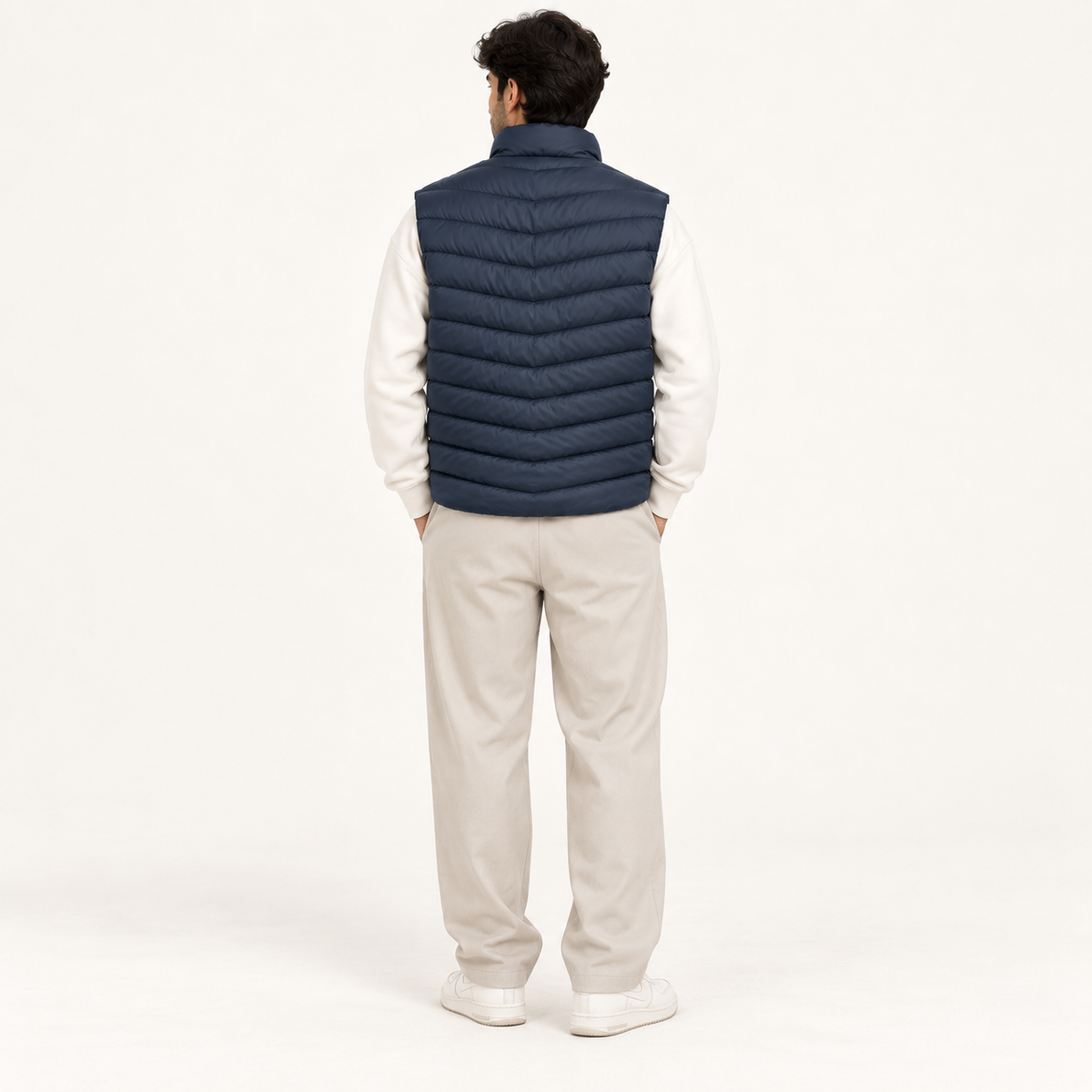 Wave Sleeveless Puffer Jacket