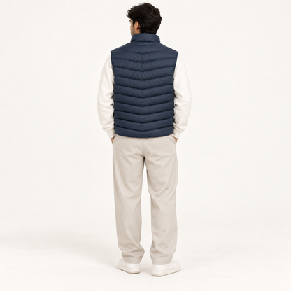 Wave Sleeveless Puffer Jacket