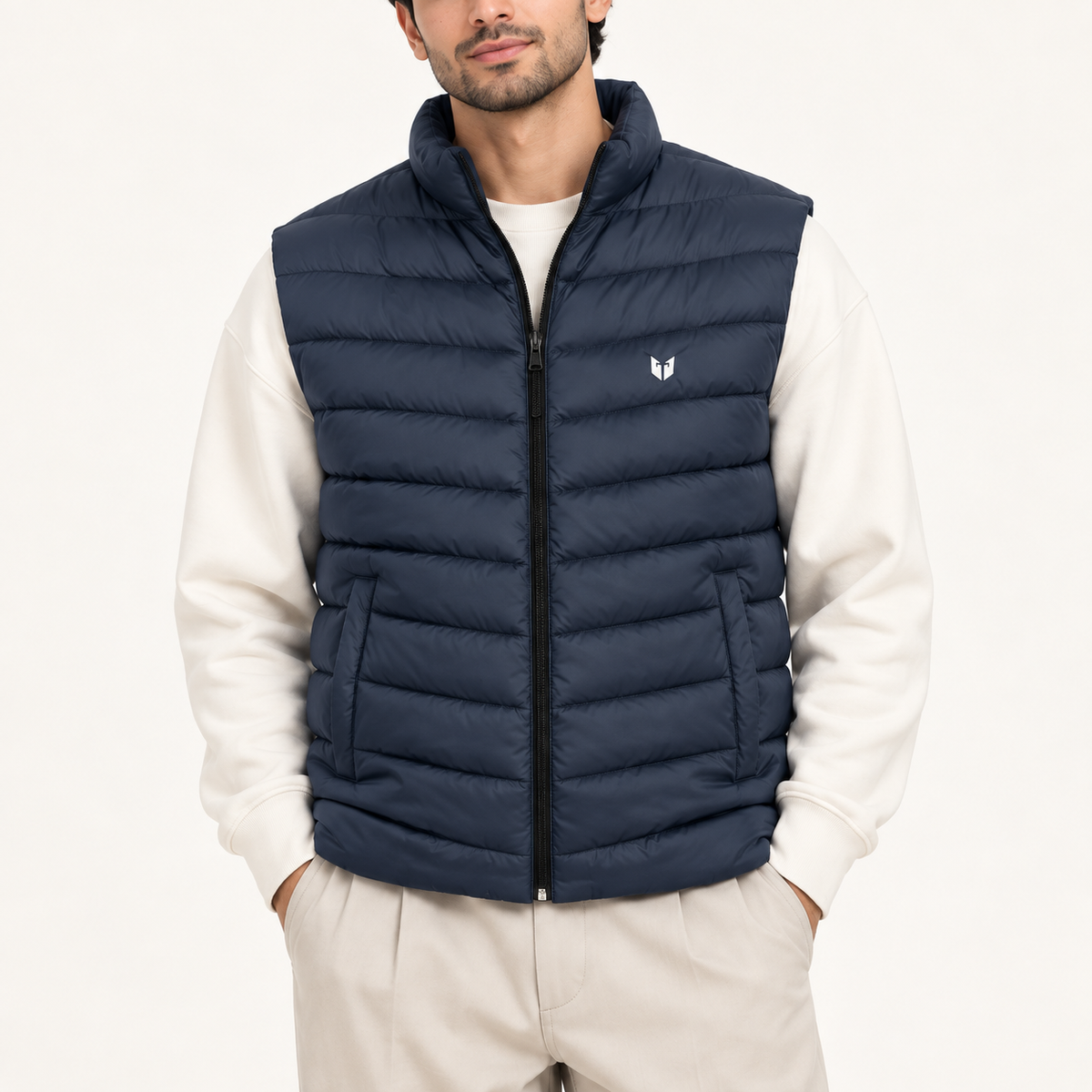 Wave Sleeveless Puffer Jacket