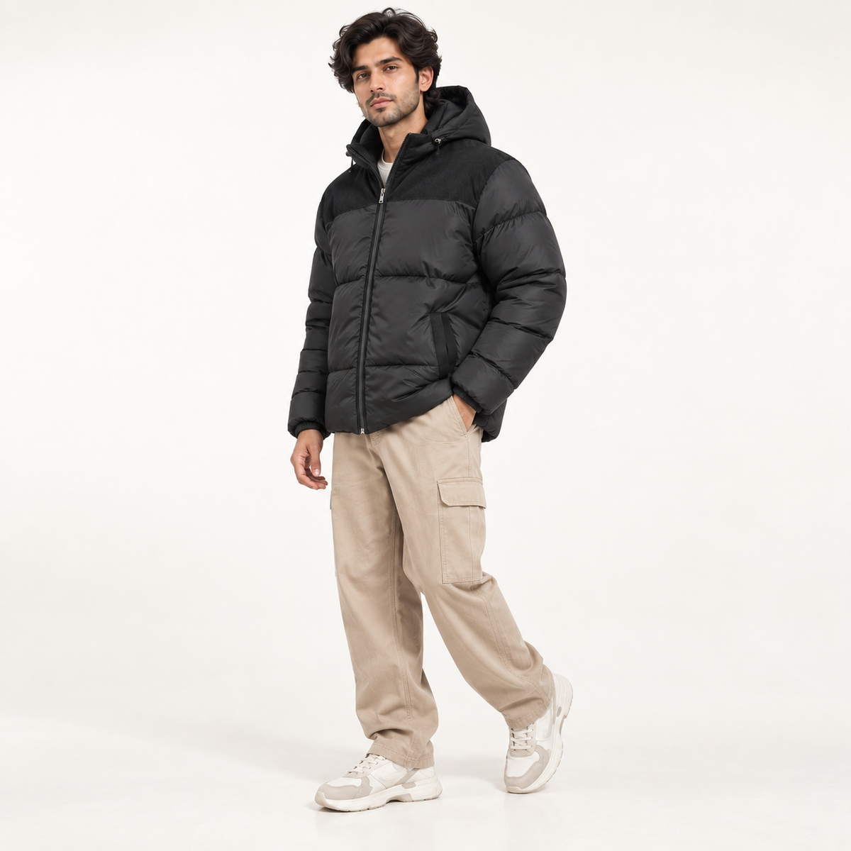 Kotrai Classic Bomber Jacket with Removable Hood