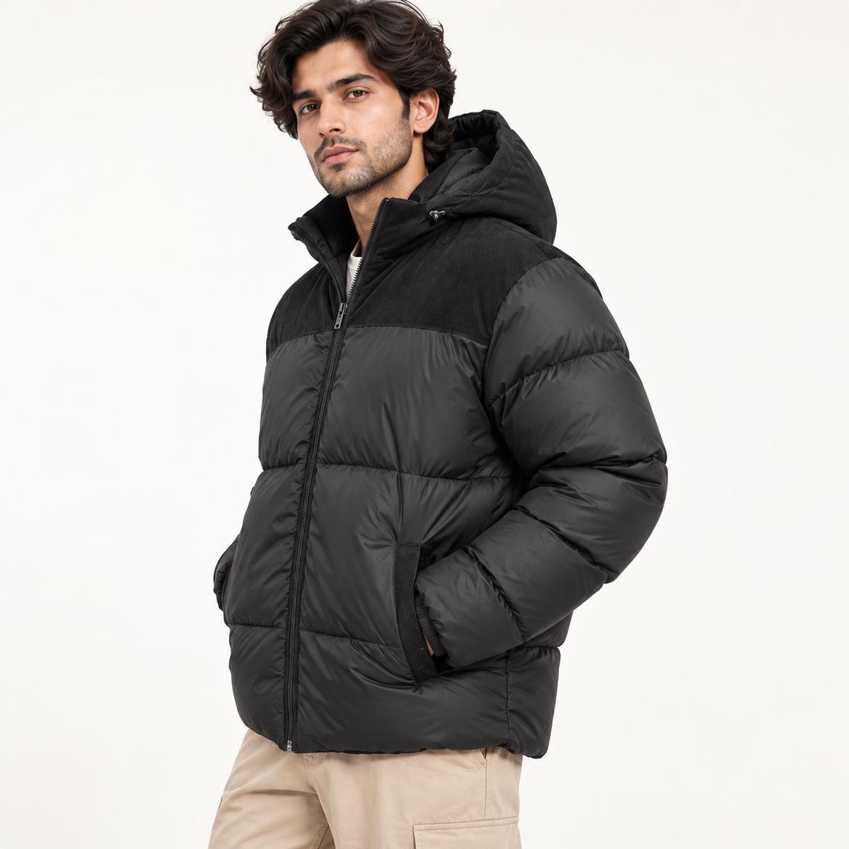 Kotrai Classic Bomber Jacket with Removable Hood