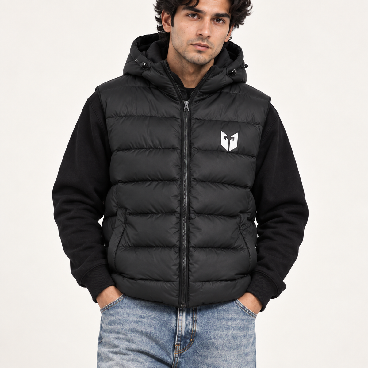 Black Padded Puffer Jacket