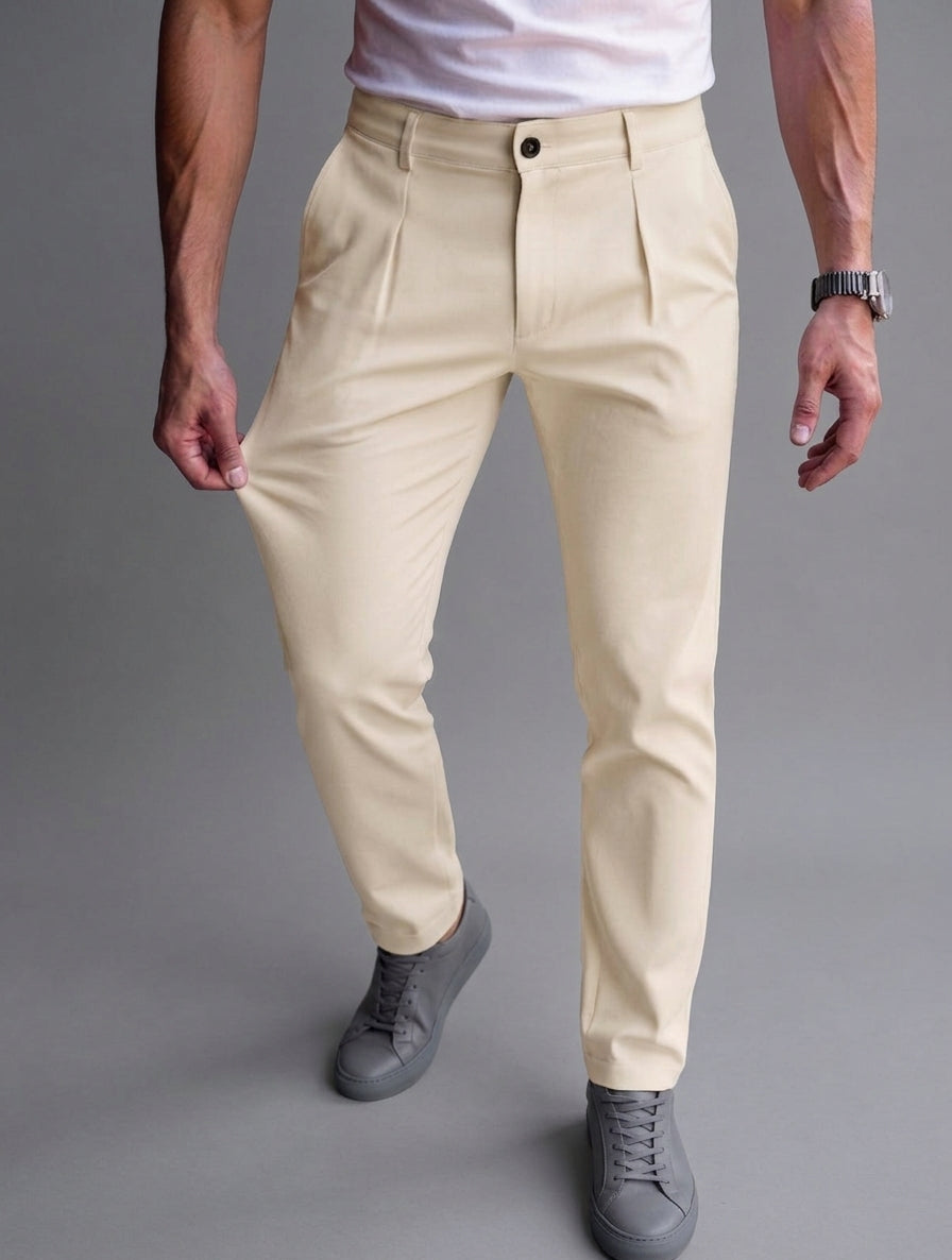 Phantom Spandexdry Pleated Pants - Cream