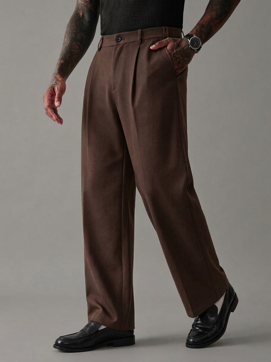 Lee Min Pants WideLeg SpandexDry - Chocolate