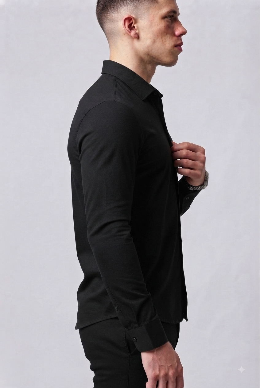Prime Spandex Dress Shirt - Black
