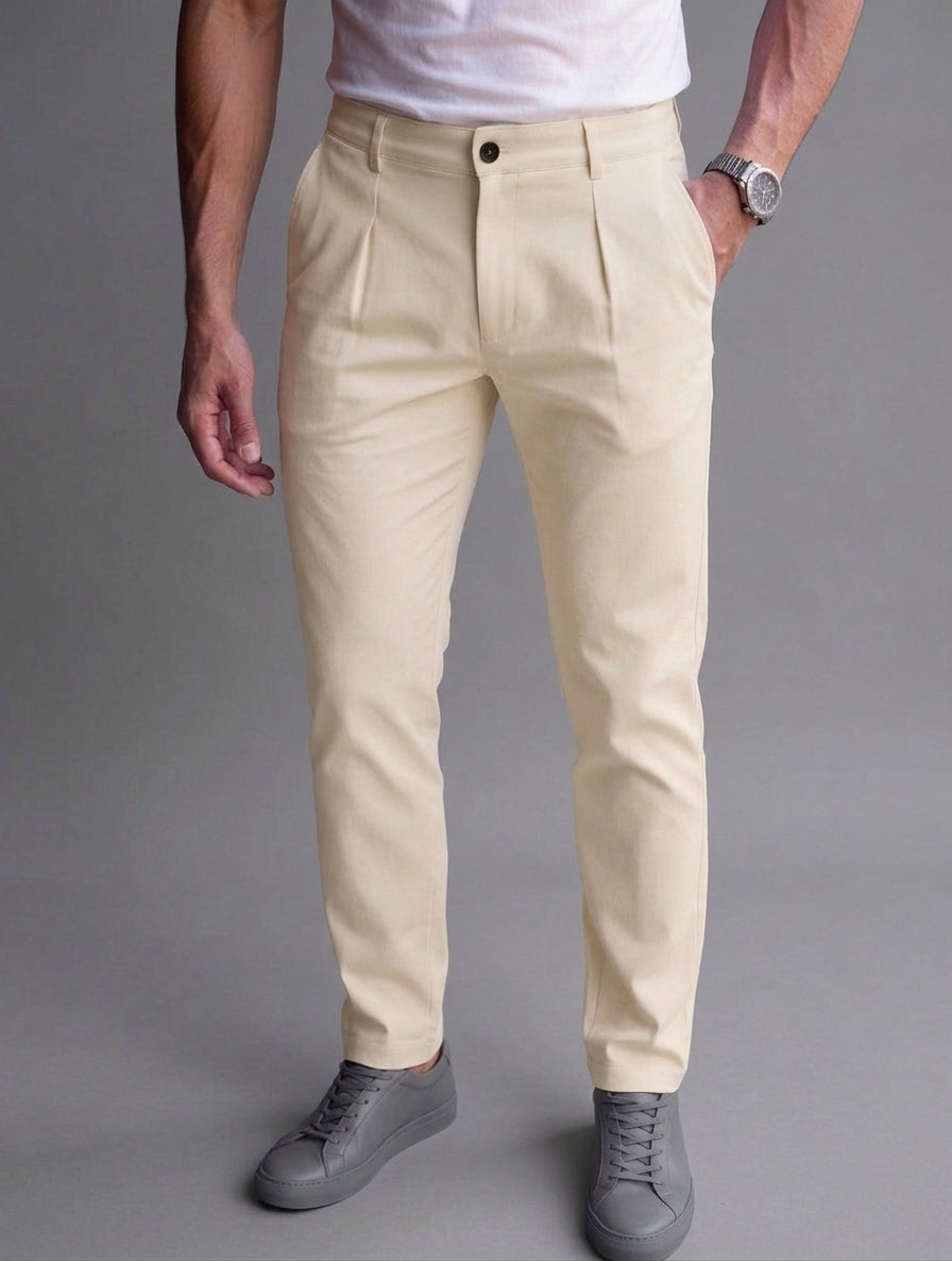 Phantom Spandexdry Pleated Pants - Cream