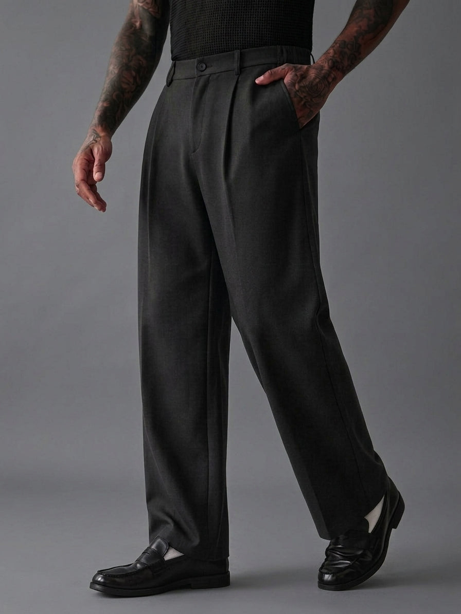 Lee Min Pants WideLeg SpandexDry - Black