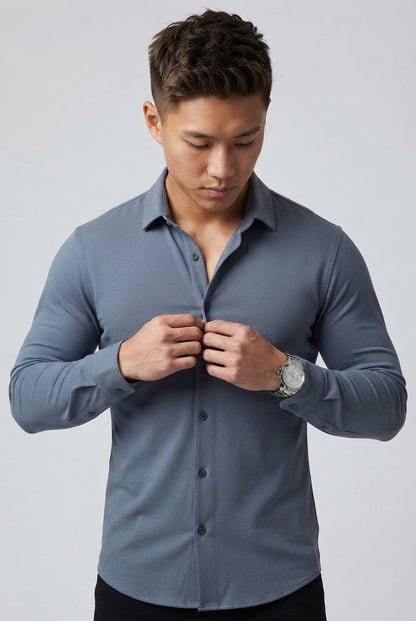 Prime Spandex Dress Shirt - Charcoal