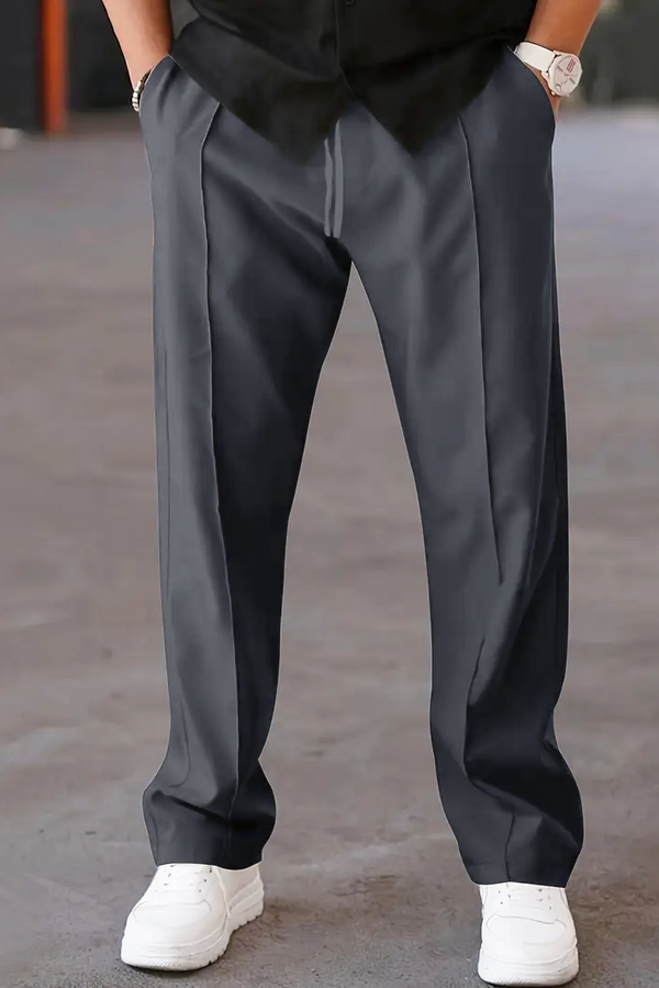Casual Straight SpandexDry Pant Trouser -  Charcoal